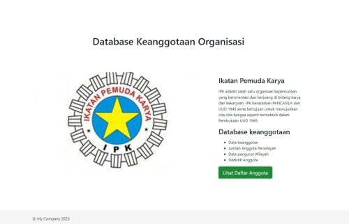 Sistem Informasi Keanggotaan Organisasi kepemudaan